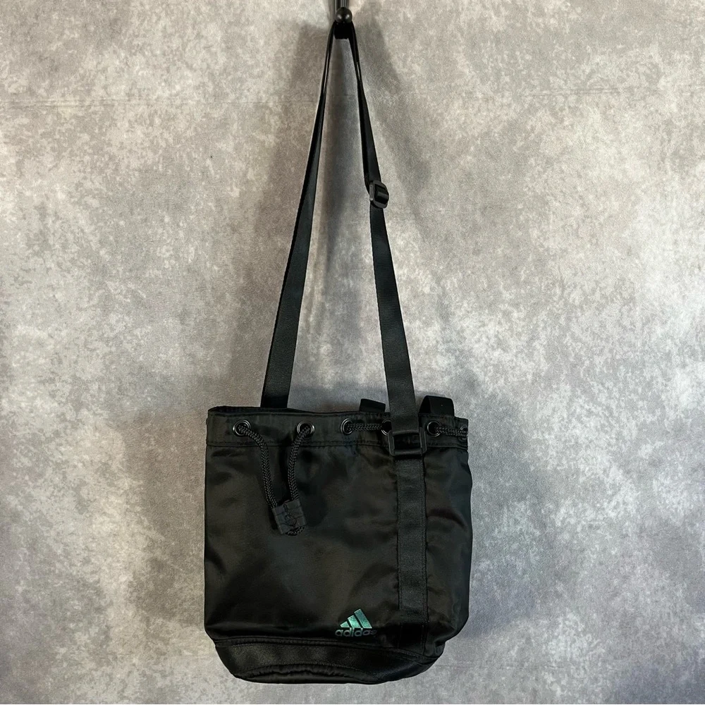 Adidas Bag Black & Teal Crossbody Sports Outdoor Workout Travel Hiking 9 x 9 x 6